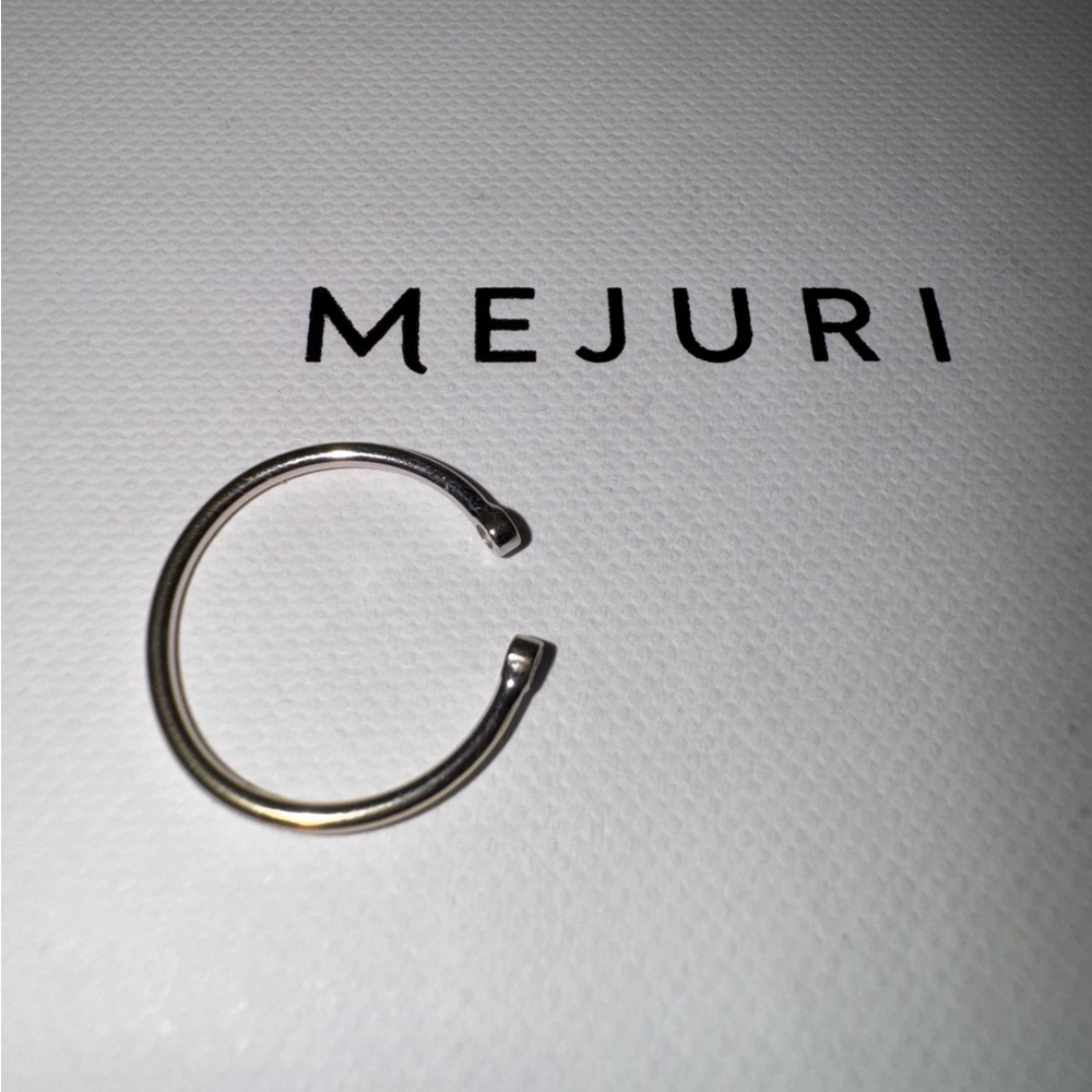 Mejuri 14k Gold Open Ring with Natural Diamonds Size 5 - Picture 5 of 7